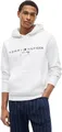 Tommy Hilfiger Herren Hoodie Tommy Logo mit Kapuze, Weiß (White), S