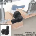 S60 x 6 IBC Winkel 90° Adapter Tülle Stutzen 32 mm 1 1/4 Container Fass Tank Zu..."