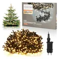 Nordstern LED Büschel Lichterkette Warmweiß 1200 LEDs - Weihnachtsbaum Deko für Innen & Außen mit Stecker 11 m - Cluster Beleuchtung