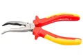 GEDORE red VDE Flachrundzange abgewinkelt R29512205 | 1000 V isoliert nach VDE | Abgewinkelte Kombi‑Greifzange mit Schneide | Für Elektroinstallation & Feinmechanik