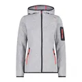 CMP Woman Jacket FIX Hood argento-campari (26UN) 38