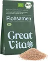 GreatVita Bio Flohsamen 1000g | 99% reine ganze Flohsamen - zertifizierte Bio-Qualität aus Indien | reich an Ballaststoffen & glutenfrei, vegan - ideal für eine gesunde Ernährung