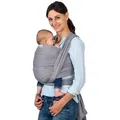 Amazonas Babytrage Carry Sling Grey (100% Baumwolle, Kreuzköper-Webart für optimale Festigkeit und Flexibilität), Leicht und luftdurchlässig grau 510
