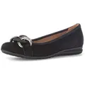 Gabor FLORENZ Ballerina, Keilabsatz, Bequemschuh, Slipper, Businessschuh in Weite G (weit) schwarz 37 EU (4 UK)
