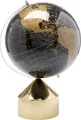 Kare Design Deko Objekt Globe Top, Schwarz, Gold, Globus, Edelstahlgestell, Deko für Wohnzimmer, Bücherregal, 47x30x30 cm (H/B/T)