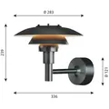 Wandleuchte Louis Poulsen, Schwarz, für Terrasse, Aluminium - 28.3 - 23.9