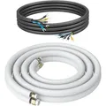 Kältebringer® 1-15m Kältemittelleitung 1/4“ + 1/2" Montage-Set für Split-Klimaanlage (5-adrig)