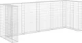 vidaXL Gabionenwand für Mülltonnen Verzinkter Stahl 320×100×120 cm