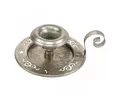 Viana Kerzenhalter Kerzenhalter Metall Vintage Silber Ø12cm Kammerleuchter mit