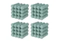 HAC24 Formkerze Deko Bubble Kerze Grün Groß Bubblekerze Dekokerze Wachskerze (4-tlg), Eckig 10 x 10 cm 630g
