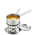 Edelstahl Sauciere CALORIC 6tlg Mit Deckel Stövchen Soßenkanne Silber Kanne