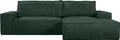 Schlafsofa aus Cord in Flaschengrün - rechte Ecke - AMELIA by PASCAL MORABITO