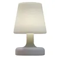 LED Solar-Tischleuchte Kunststoff weiß 25x16cm 4 Dioden warmweiß 35703