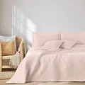 AmeliaHome Tagesdecke 240x260 cm Bettüberwürf zweiseitig Ultrasonic Steppung Polyester Ophelia Puderrosa