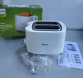 Philips Toaster – 2 Toastschlitze, 8Stufen, Brötchenaufsatz, Auftaufunktion, OVP