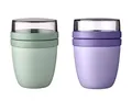 Mepal - Lunchpot Mini Ellipse Mixed - Vivid Lilac + Nordic Sage – 300 ml praktischer Reisebecher, Joghurtbecher, To go Becher – Geeignet für Tiefkühler, Mikrowelle und Spülmaschine, 420 ml