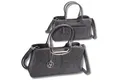 GlücksNugget Handtasche Daniele Donati feste Damentasche, dunkelgrau taupe