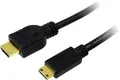 LogiLink HDMI Anschlusskabel HDMI-A Stecker, HDMI-Mini-C Stecker 2.00 m Schwarz CH0023 4K UHD HDMI-Kabel