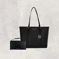 Michael Kors MK Tasche Shopper Portmonee Jet Set Travel Empire Schwarz Leder NEU