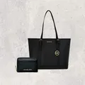 Michael Kors MK Tasche Shopper Portemonnaie Jet Set Travel Large LG Schwarz NEU