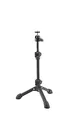K&M 19782 Kamera-Tischstativ Schwarz aus Stahl - mit Dreifuß, 360° Drehung, 90° Neigung - flexibel und stabil