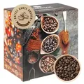 Corasol Premium Flavoured Coffee Kaffee-Adventskalender mit 24 aromatisierten Kaffee-Kreationen, ganze Bohnen für Genießer (240 g) - Dunkelbraun