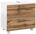Waschbeckenunterschrank WELLTIME "Trento, verschiedene Ausführungen und Farben", braun (wotaneiche), B:60cm H:54cm T:35cm