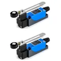 Endschalter 2 Stück ME-8108 Einstellbarer Rollenhebelarm DPDT NC NO für CNC F...