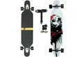 FunTomia Longboard Longboard in 3 Flex Stufen Camber Ahornholz + T-Tool mit LED Rollen, Camber Twin Tip