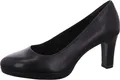 Tamaris Damen Pumps Leder Plateau Blockabsatz weiches TOUCHit Fußbett 1-22410-41, Größe:38 EU, Farbe:Schwarz