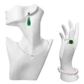 Set mit 2 Stück SchmuckMannequinPräsentationsset, Kopfbüstenhalter, Mannequin...