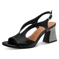 Tamaris Sandalette Partyschuh, Businessschuh mit raffinierter Absatzgestaltung schwarz 38 EU
