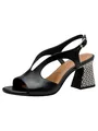Tamaris Damen Sandalette mit Blockabsatz Leder, schwarz, 38 EU