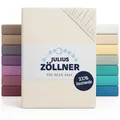 Julius Zöllner Jersey Spannbettlaken für Baby- & Kinderbett, 100% Jersey-Baumwolle, OEKO-TEX Standard 100 zertifiziert, Größe: 60x120cm / 70x140cm, 2er Pack, ecru