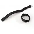 ADAM HALL Kabelbinder mit Klettverschluss und Metallring (Breite: 20,0mm | Länge: 20,0cm) - schwarz