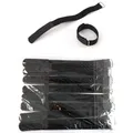 10 Kabelbinder Klettband 20x2 cm schwarz Klett Kabelbinder Klettbinder Adam Hall