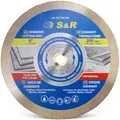 S&R Diamanttrennscheibe 200 x 25,4 x 7 mm (1,8 mm extra dünn), Trennscheibe für sauberes Trennen von Fliesen, Porzellan, Keramik, Feinsteinzeug, Granit, Marmor, für Tischsäge, Fliesenschneidmaschine