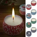 4x Duftkerze 125g Metalldose 4 Weihnachtsmotive Ø8x5 Paraffin Kerze Weihnachten