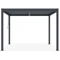 Cazeboo Pergola, Grau, Metall, Rechteckig, 259x218x259 cm, Sonnen- & Sichtschutz, Pavillons & Pergolas, Pergolas