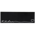 Waschbarer Küchenläufer Kitchen Schwarz 50x150 cm