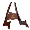 Ortega Guitars Wood Guitar Stand – Ständer für Akustik Gitarre, Akustik Bass, E-Gitarre und E-Bass – Birke, Dunkelbraun (OWGS-1)