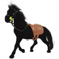 Lean Toys Schwarzer Bauernhof Samtpferd figurine