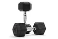 MSports® Hantel Hexagon-Hanteln 2er Set (Paar) 5-30 kg rutschsicher ummantelt