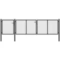 vidaXL Gartentor Stahl 400 x 100 cm Anthrazit 144329