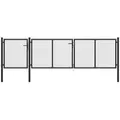 Gartentor Stahl 400 X 100 Cm Anthrazit - Vidaxl
