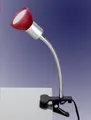 Trango 2989-012 LED Klemmleuchte *EASY* Tischlampe I Leseleuchte I Clip Lampe mit rotem Glas Lampenschirm, Klemmspot I Nachtlicht I Schreibtischlampe inkl. 1x GU10 3000K warmweiß LED Leuchtmittel