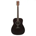 YAMAHA FX400 Akustik-E-Gitarre – Dreadnought-Korpus, 25" Mensur, Geringer Saitenabstand, Scalloped Bracing, System-66 Preamp mit Pickup und Tuner – Smoky Black