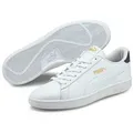 PUMA SMASH V2 L Sneaker atmungsaktives Obermaterial aus Leder und Synthetik, Schnürung weiß 38 EU