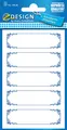AVERY Zweckform Z Design Haushaltsetiketten "Rahmen blau" 3 Blatt à 5 Etiketten