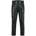 BOHMBERG Lederhose HerrenZimmermannshose, Zunfthose echtes Rinds Leder, Schwarz 32